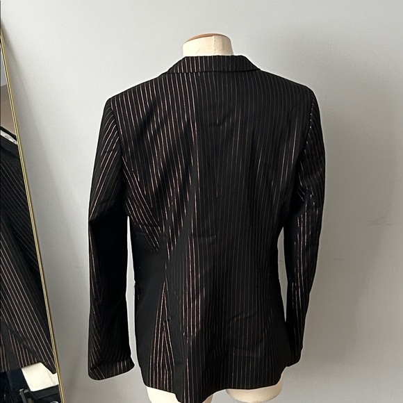 Scotch‎ & Soda Black and Gold Pinstripe Blazer - Picture 4 of 4